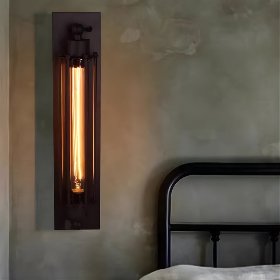Forge Linear Iron Wall Light – Industrial Vertical Tube Design