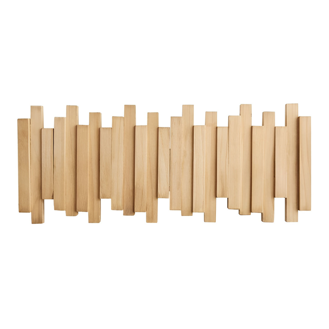 Piano Key Coat Rack – Solid Wood Wall Hooks