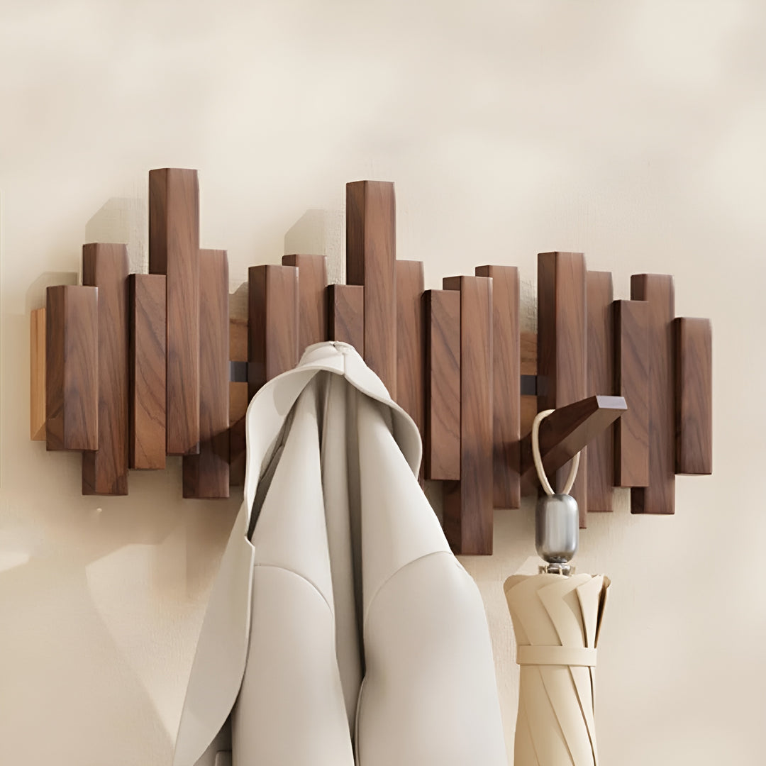 Piano Key Coat Rack – Solid Wood Wall Hooks