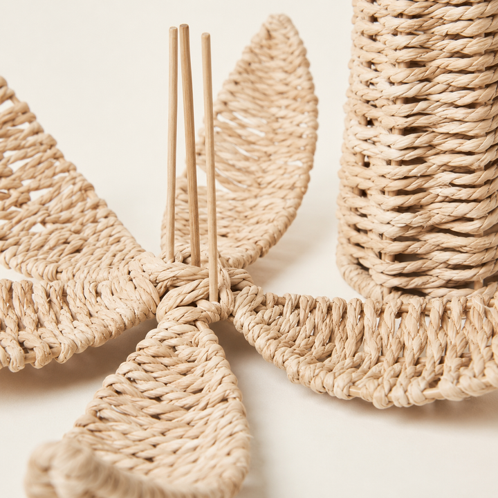 Palma Woven Palm Tree Jewelry Organizer | Boho Coastal Earring & Necklace Stand