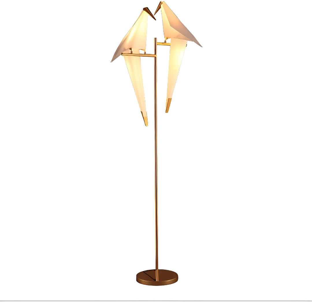 Origami Crane Brass Table & Floor Lamp