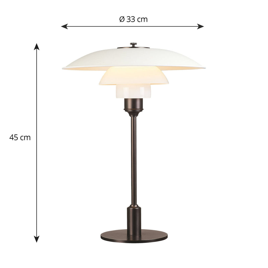 Solhem | Scandinavian Tiered Glass Table Lamp with Brass Stem – Dimmable LED