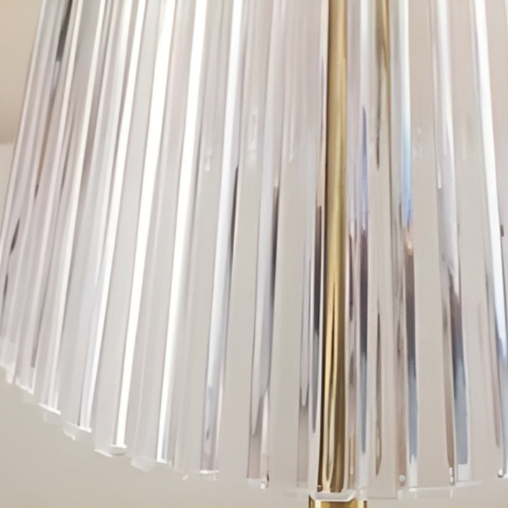 Pleated Rechargeable Table Lamp – Pleated Acrylic Shade with Metal Base