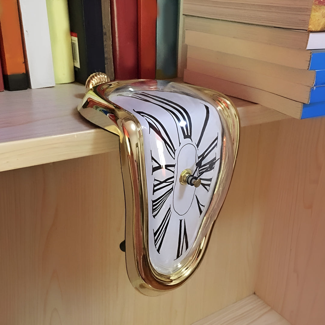 Melted Meridian Surreal Shelf-Hanging Clock