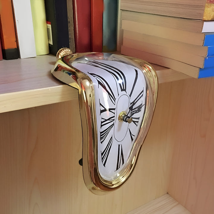 Melted Meridian Surreal Shelf-Hanging Clock