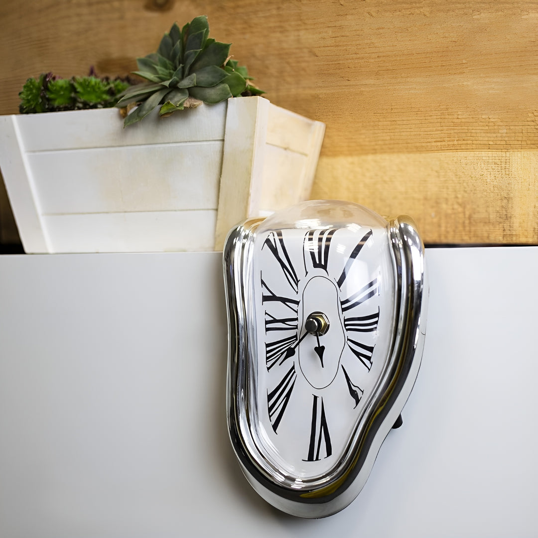 Melted Meridian Surreal Shelf-Hanging Clock
