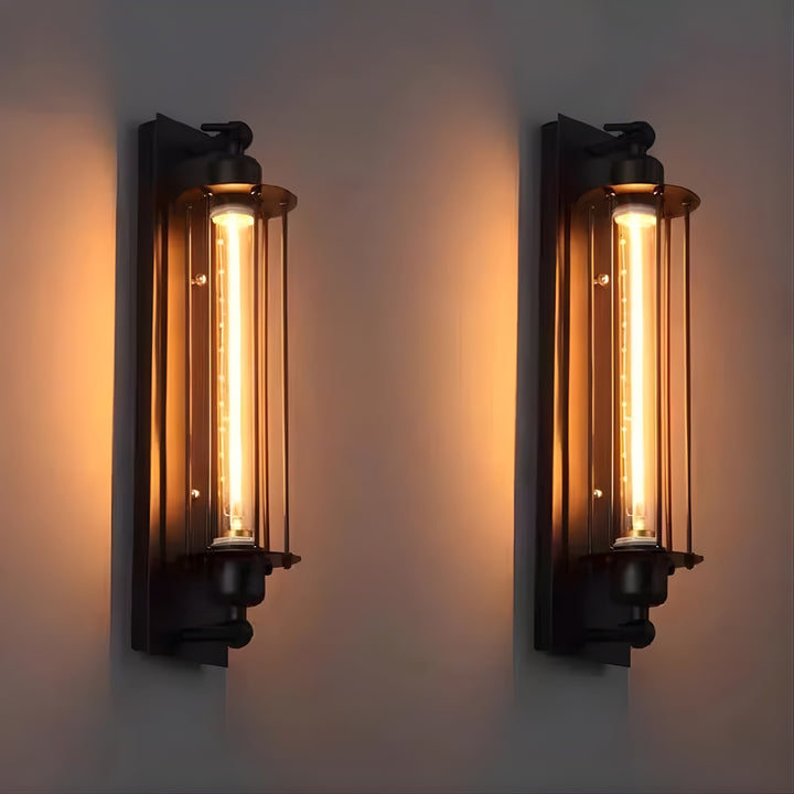 Forge Linear Iron Wall Light – Industrial Vertical Tube Design