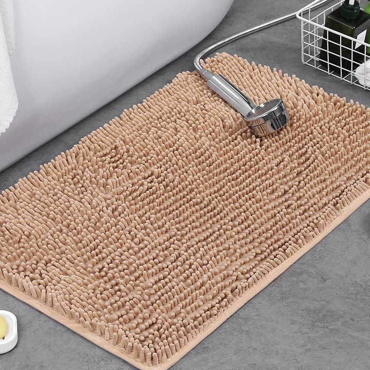 Alera | Non Slip Bath Mat – Plush Chenille Surface, Water Absorbent 4