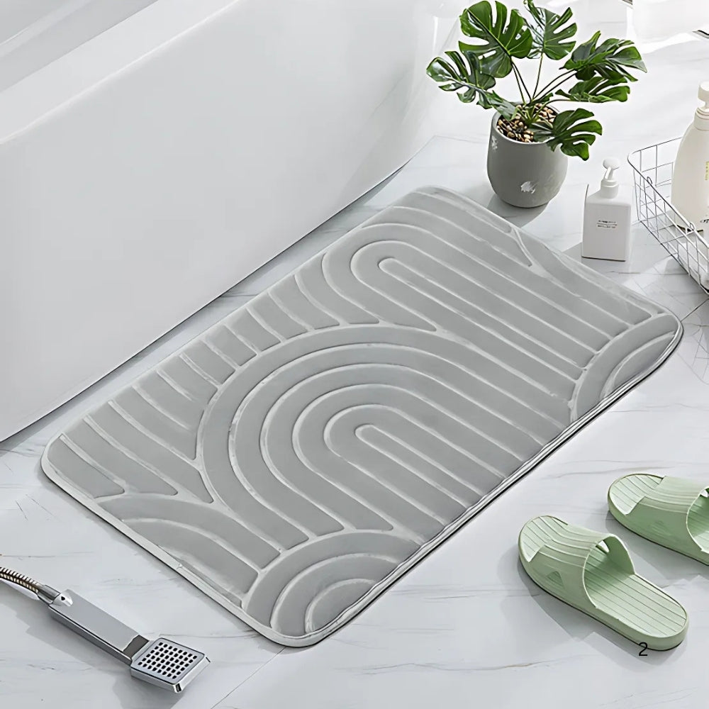 Arden | Non Slip Bath Mat – Ultra-Soft Microfiber, Modern Arch Design 2