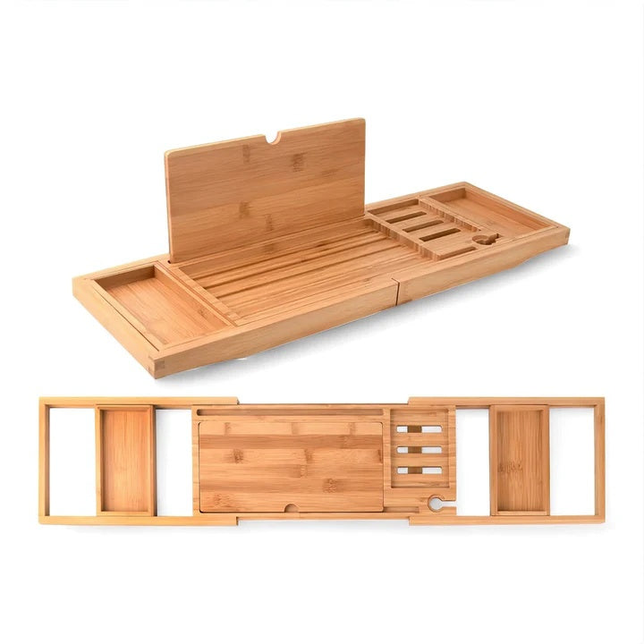Ariya | Bath Caddy Tray – Expandable Design, Durable Bamboo 2