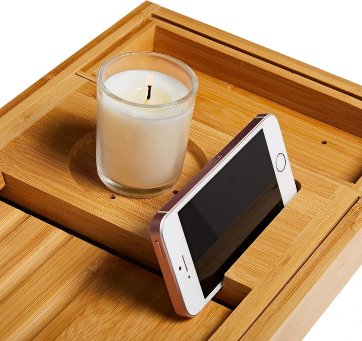 Ariya | Bath Caddy Tray – Expandable Design, Durable Bamboo 4
