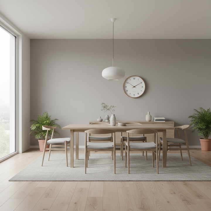 Brixton | Wall Clock – Silent Quartz Movement, Natural Wood Frame 2