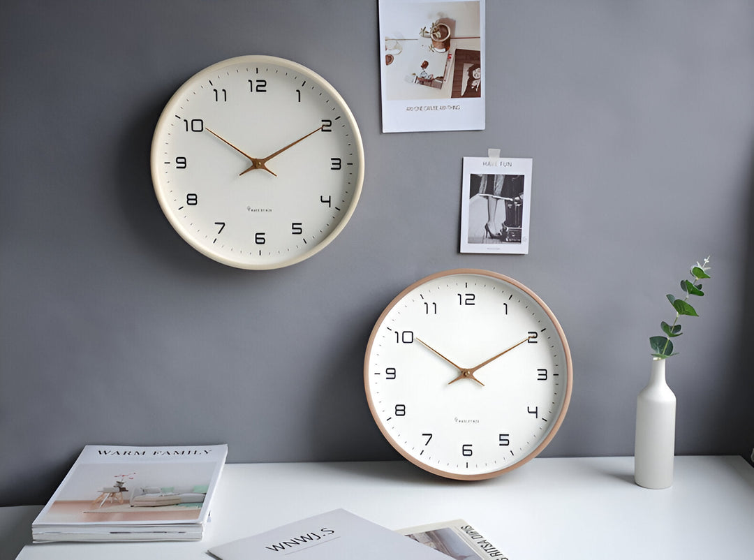 Brixton | Wall Clock – Silent Quartz Movement, Natural Wood Frame 5