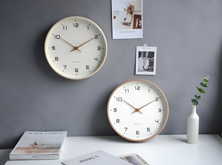 Brixton | Wall Clock – Silent Quartz Movement, Natural Wood Frame 5
