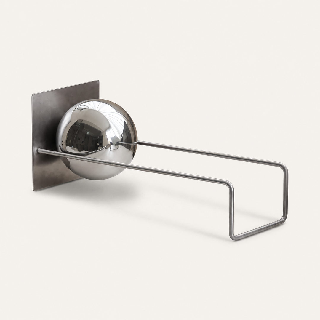 Orbie Desktop Metal Book Holder with Sphere Accent | Freestanding Bookend Organizer