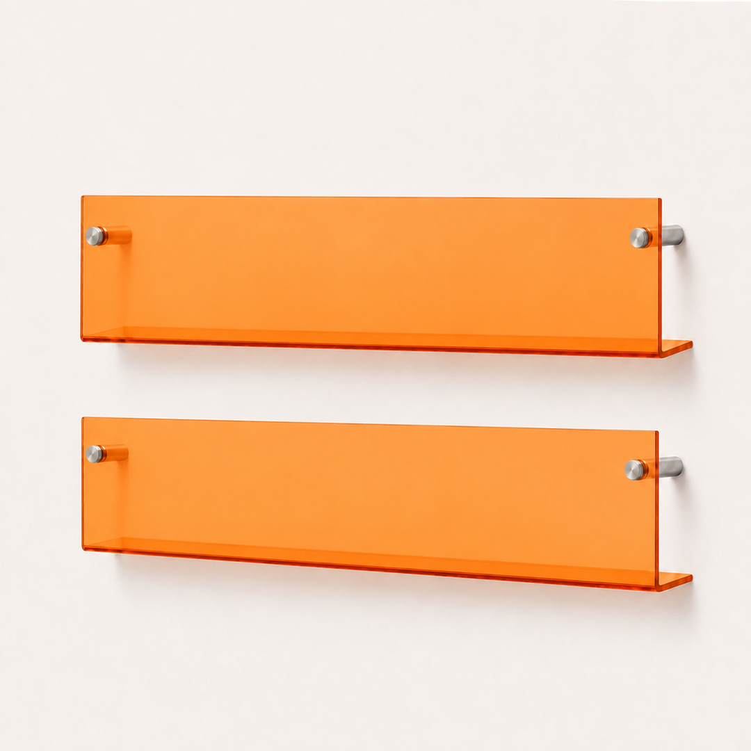 Legacy Acrylic Wall-Mount Magazine Holder Set | 2pcs Floating Book & Brochure Display