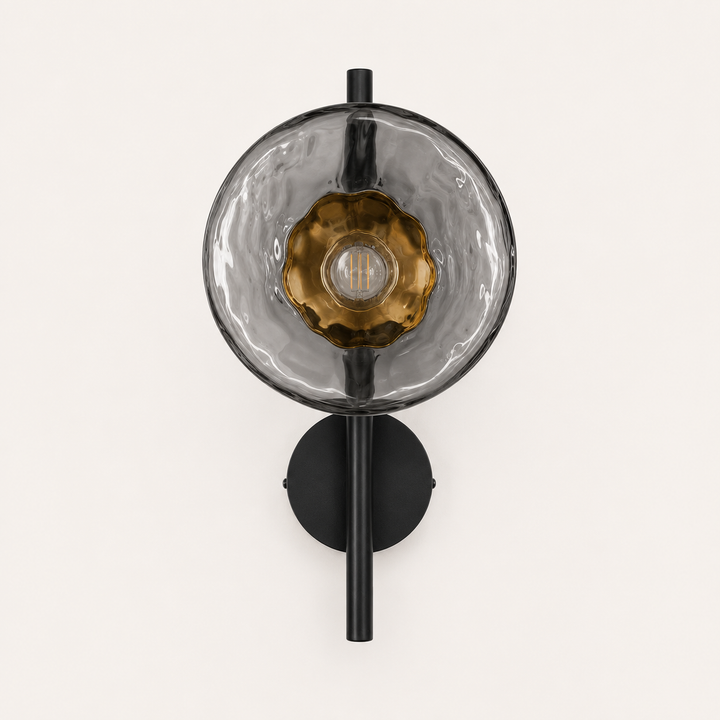 Cali | Water-Ripple Glass Wall Sconce with Slim Metal Mount