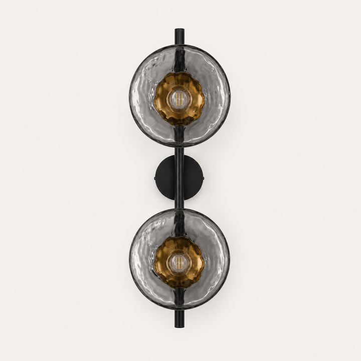 Cali | Water-Ripple Glass Wall Sconce with Slim Metal Mount