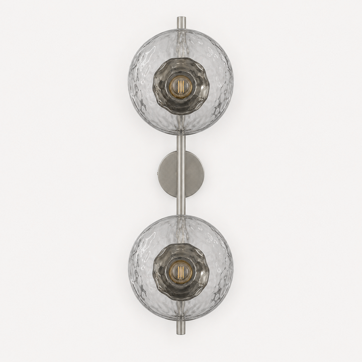 Cali | Water-Ripple Glass Wall Sconce with Slim Metal Mount