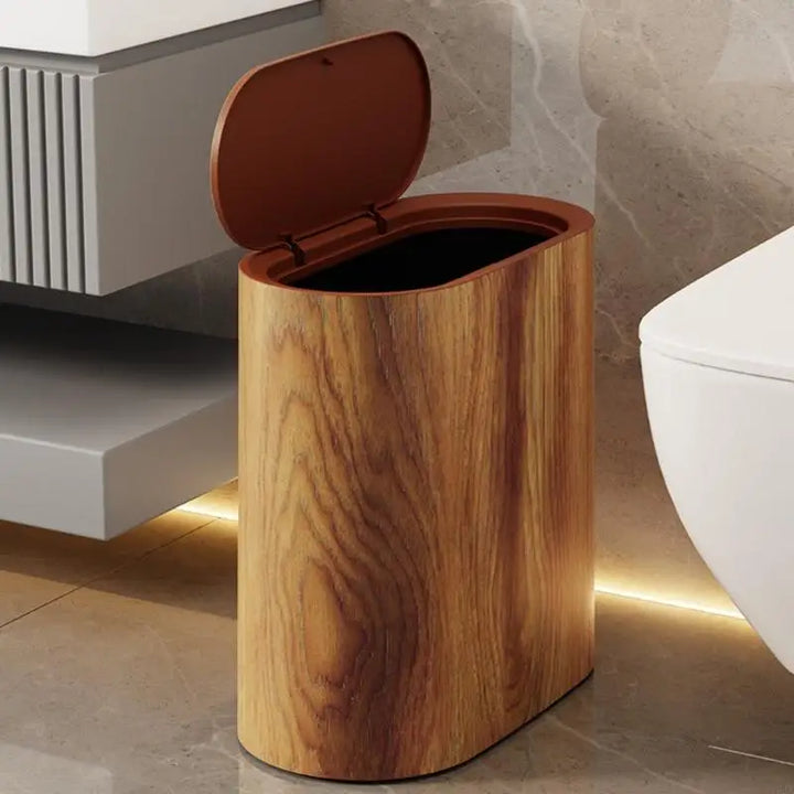 Compact Kitchen Trash Can with Odor-Trapping Lid ? Space-Saving Design for Clean Living 0