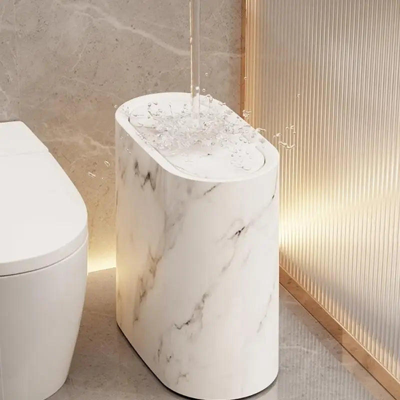 Compact Kitchen Trash Can with Odor-Trapping Lid ? Space-Saving Design for Clean Living 1