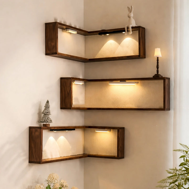 Creative Corner Shelf Unit with Staggered Design | Stylish Wall Storag ...
