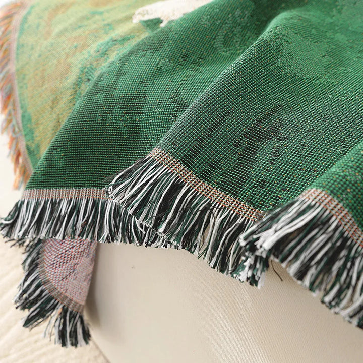 Elara | Throw Blanket – Scenic Sheep Design, Jacquard Fabric 4
