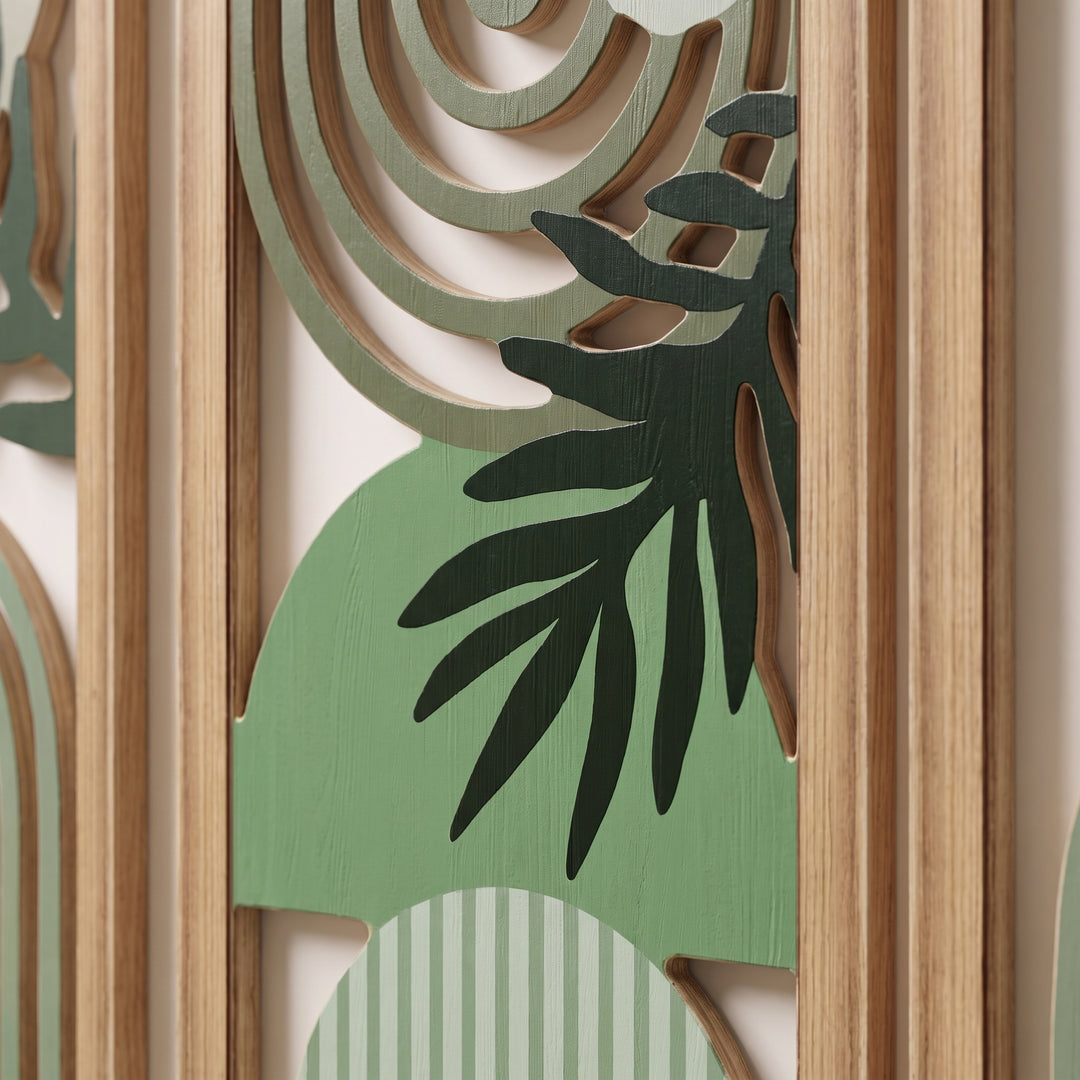 Aven | Boho Wood Wall Art Set with Framed Abstract Cutout Panels