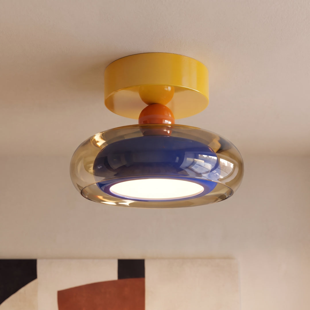 Zuno | Modern Memphis Two-Tone Ceiling Light, Flush Mount or Pendant