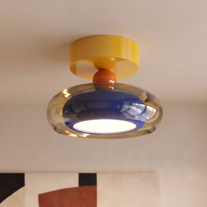 Zuno | Modern Memphis Two-Tone Ceiling Light, Flush Mount or Pendant