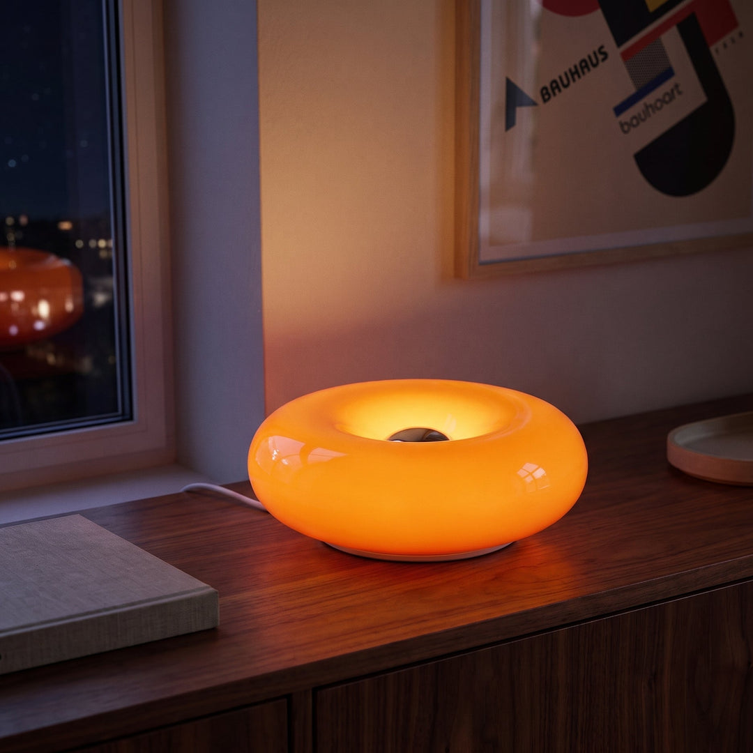 Kreiz Donut-Shape Dimmable LED Ambient Night Light Table Lamp for Bedroom