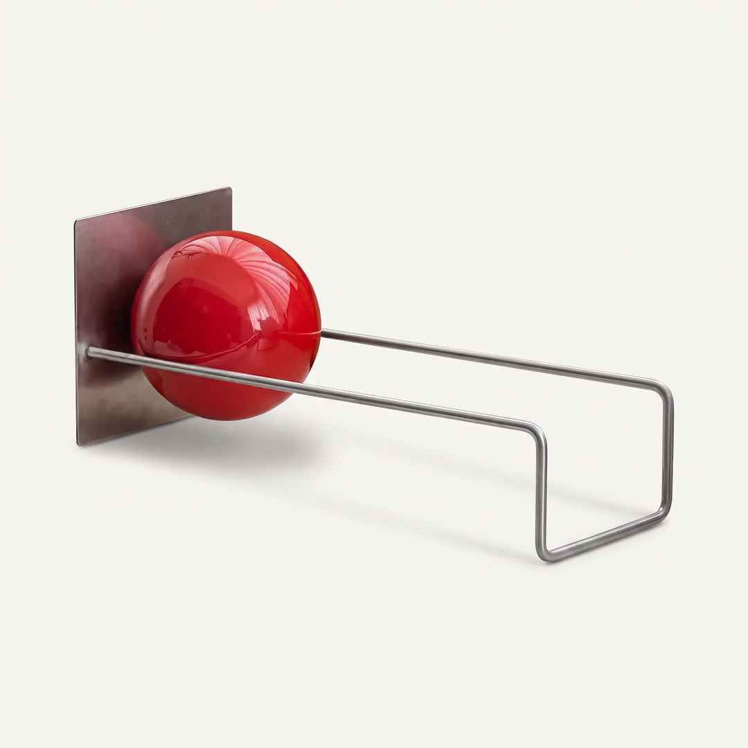 Orbie Desktop Metal Book Holder with Sphere Accent | Freestanding Bookend Organizer