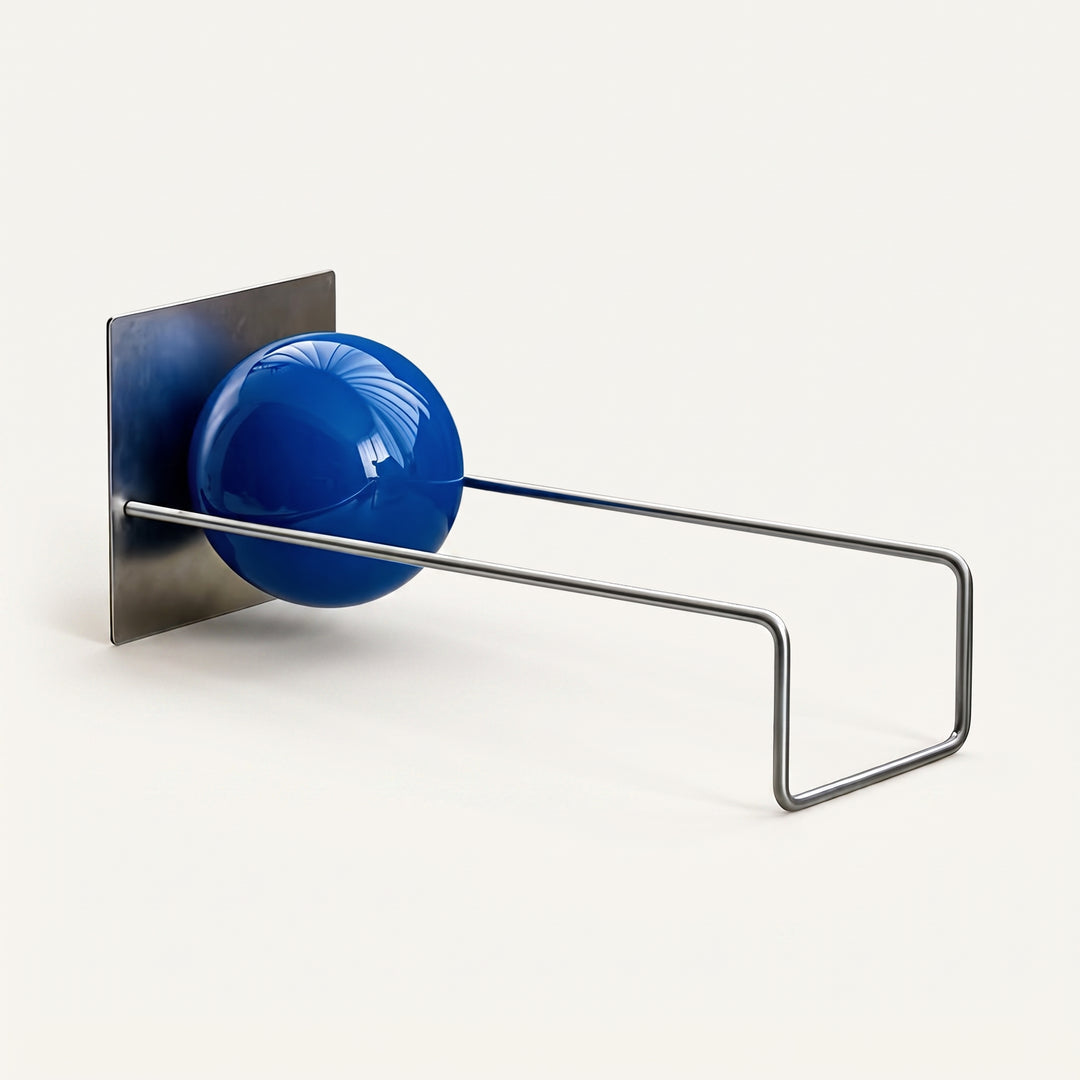 Orbie Desktop Metal Book Holder with Sphere Accent | Freestanding Bookend Organizer