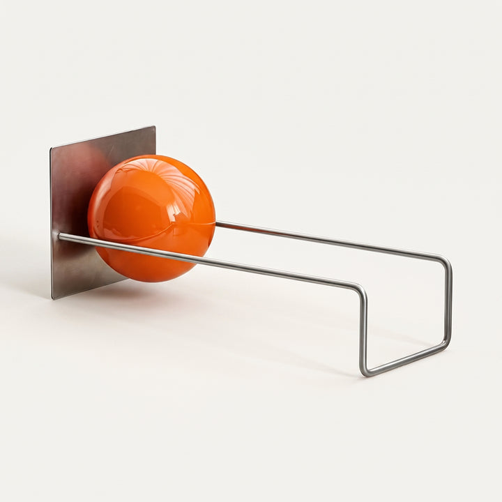 Orbie Desktop Metal Book Holder with Sphere Accent | Freestanding Bookend Organizer
