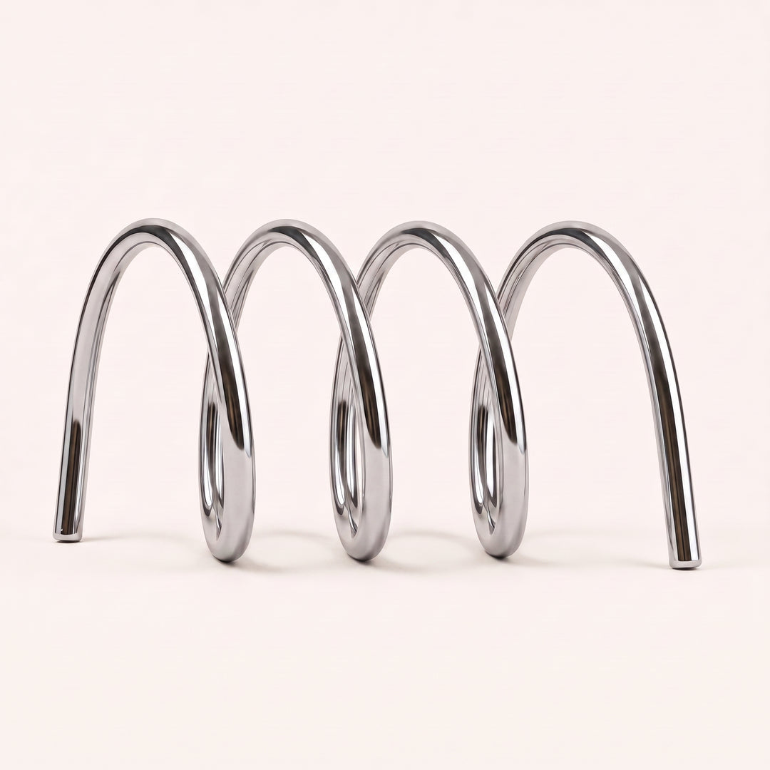 Fizzle | Bold Coil Metal Bookshelf Statement Stand for Desktop Display