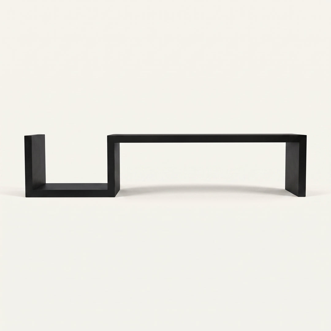Kelby | Minimalist Wood S-Curve Wall Shelf for Books and Decor