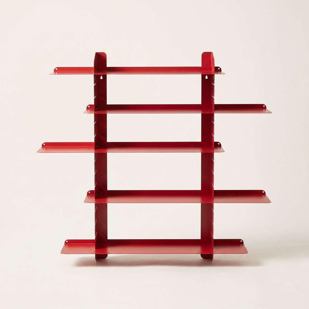Rakko | Adjustable Sliding Metal Wall Shelf Industrial Display Rack