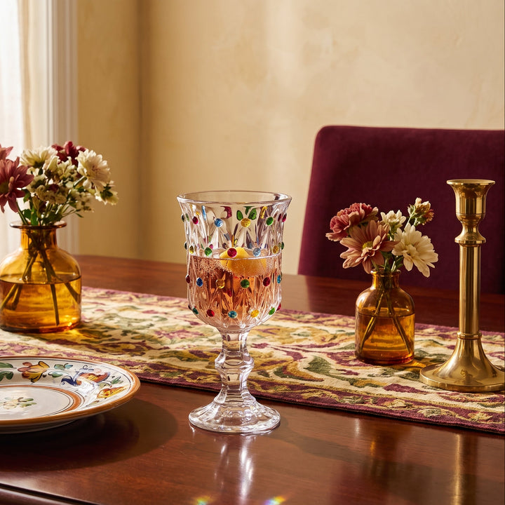Confetti | Vintage Style Textured Mini Goblets With Raised Polka Dots | Set of 2