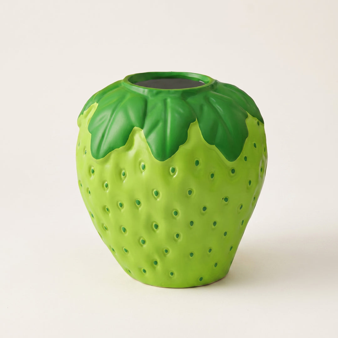 Rubina | Strawberry-Shaped Vase with Textured Seed Detail
