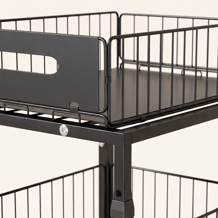 Stowe | 2-Tier Adjustable Metal Cabinet Storage Rack Slide-Out