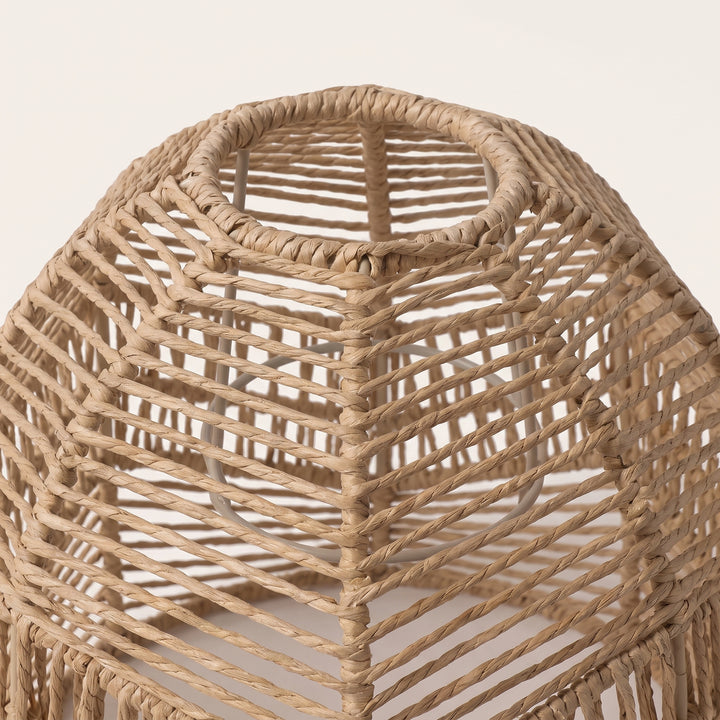 Lumi Woven Paper Rope Pendant Lamp Shade | Boho Dome Ceiling Light Cover for Bedroom & Dining Room