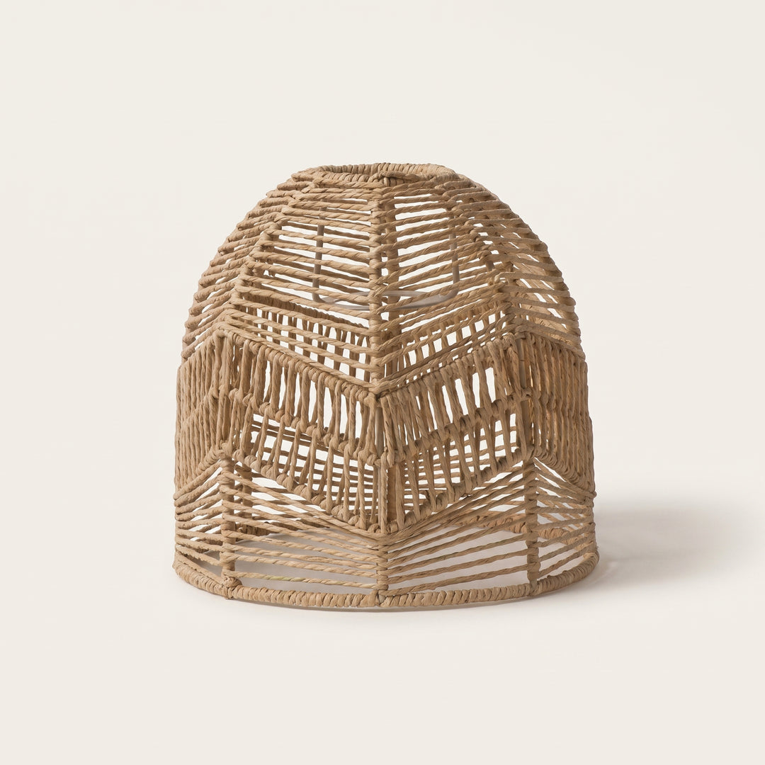 Lumi Woven Paper Rope Pendant Lamp Shade | Boho Dome Ceiling Light Cover for Bedroom & Dining Room