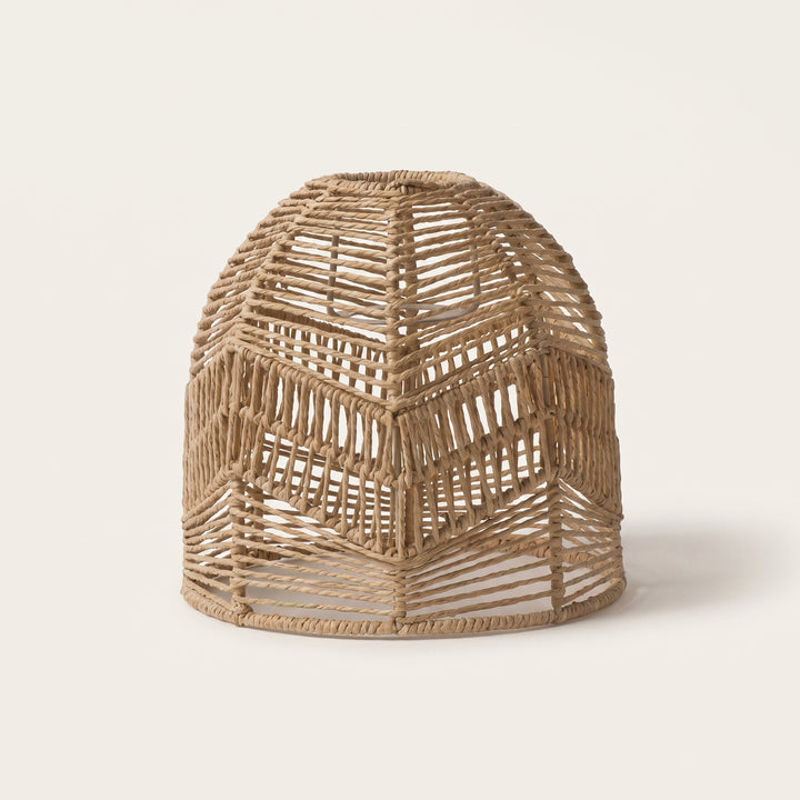 Lumi Woven Paper Rope Pendant Lamp Shade | Boho Dome Ceiling Light Cover for Bedroom & Dining Room