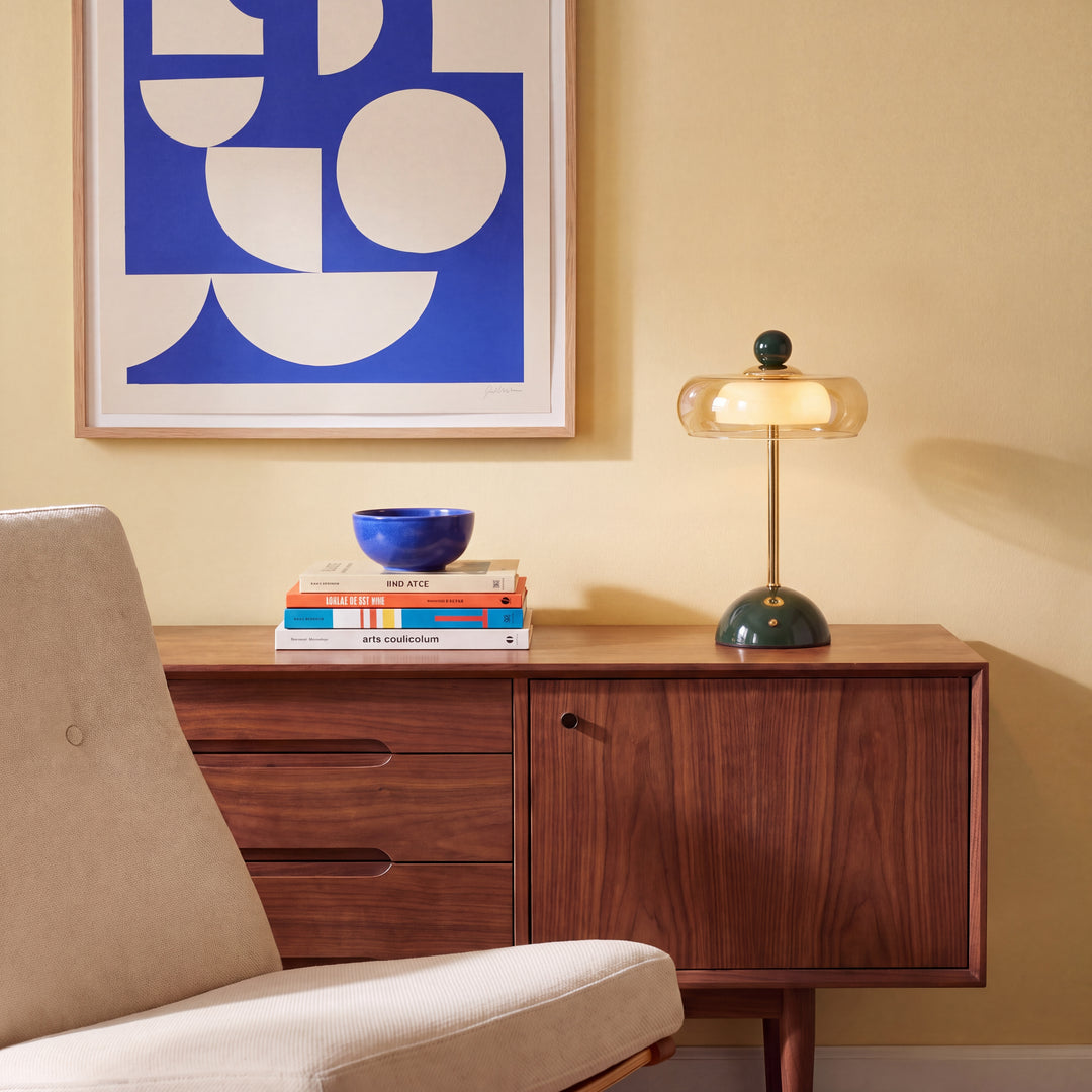 Lido | Retro Mushroom Table Lamp, Colorful Bedside Lamp