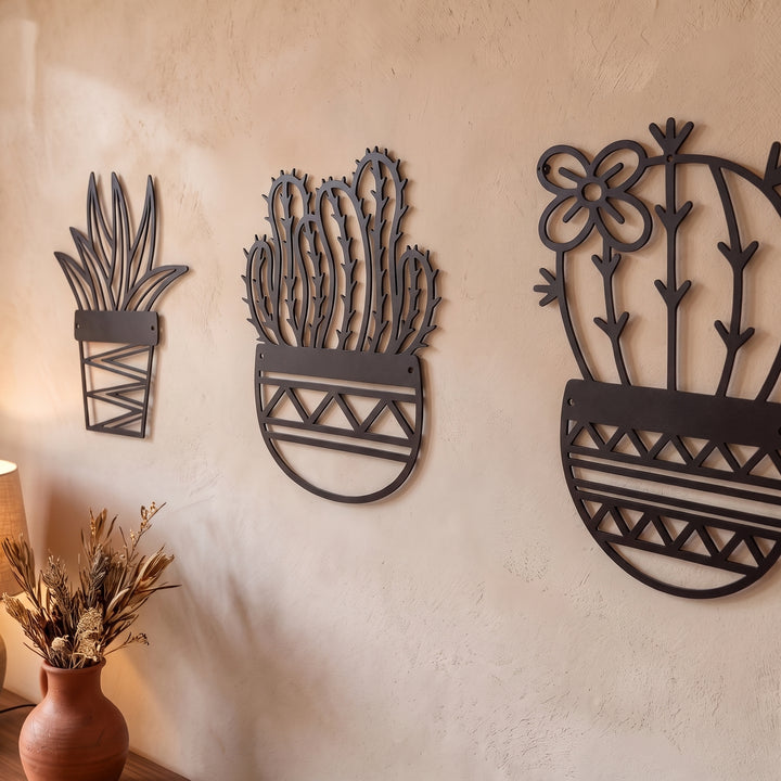 Verdeo | Metal Plant Wall Art Set of 3 Wall Decor