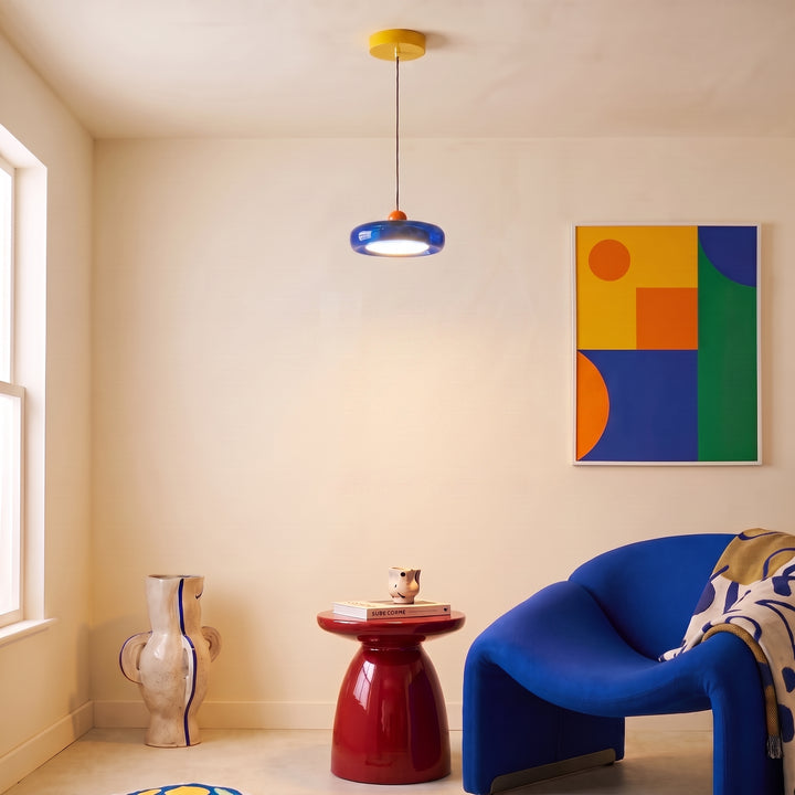 Zuno | Modern Memphis Two-Tone Ceiling Light, Flush Mount or Pendant