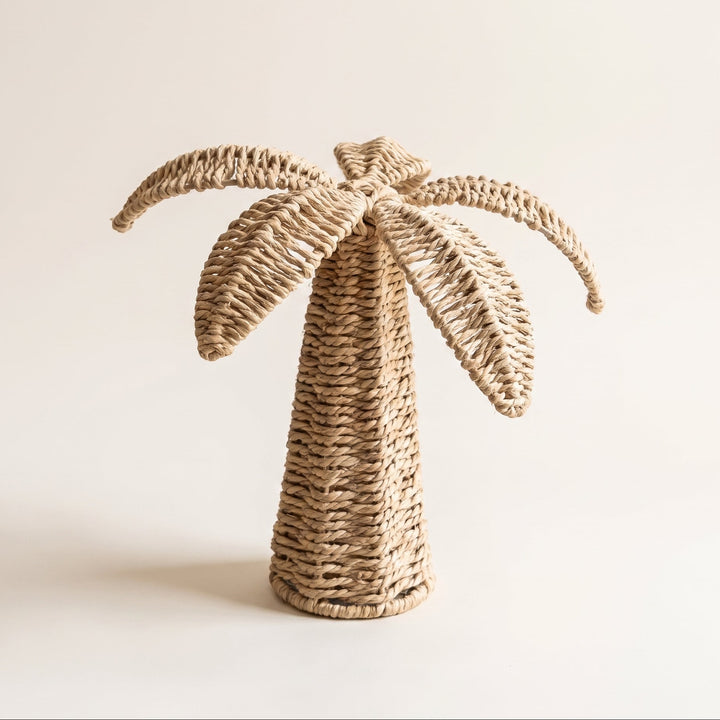 Palma Woven Palm Tree Jewelry Organizer | Boho Coastal Earring & Necklace Stand