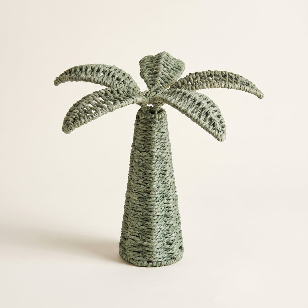Palma Woven Palm Tree Jewelry Organizer | Boho Coastal Earring & Necklace Stand