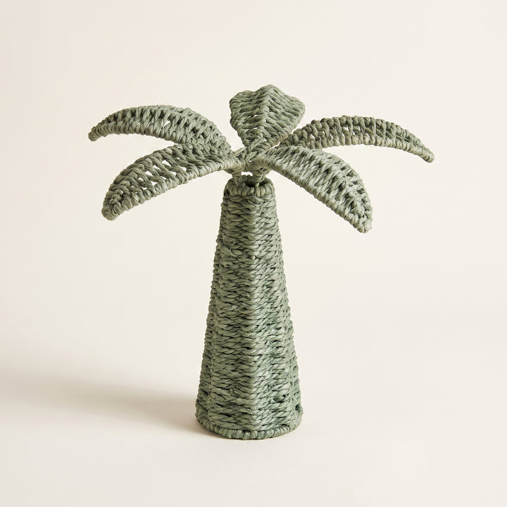 Palma Woven Palm Tree Jewelry Organizer | Boho Coastal Earring & Necklace Stand