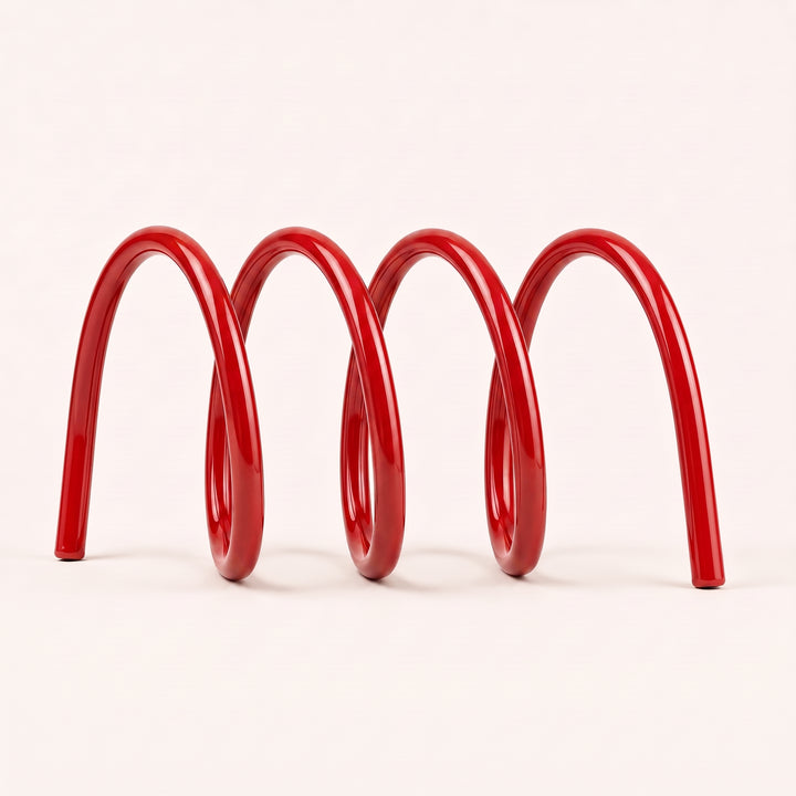 Fizzle | Bold Coil Metal Bookshelf Statement Stand for Desktop Display